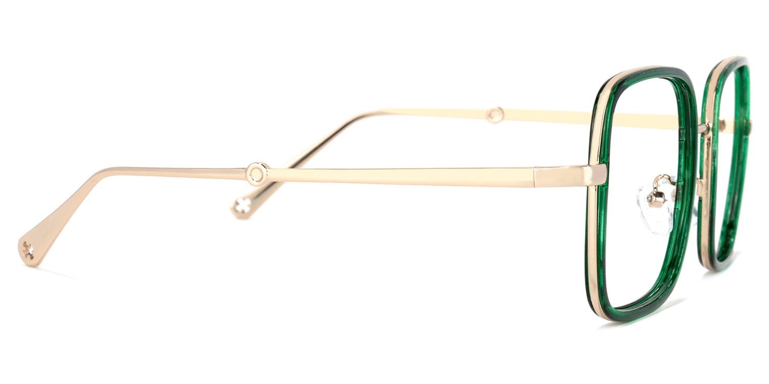 Ozzy Vert Cristal Carré Lunettes2