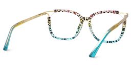 Sidibe Léopard Bleu Carré lunettes3