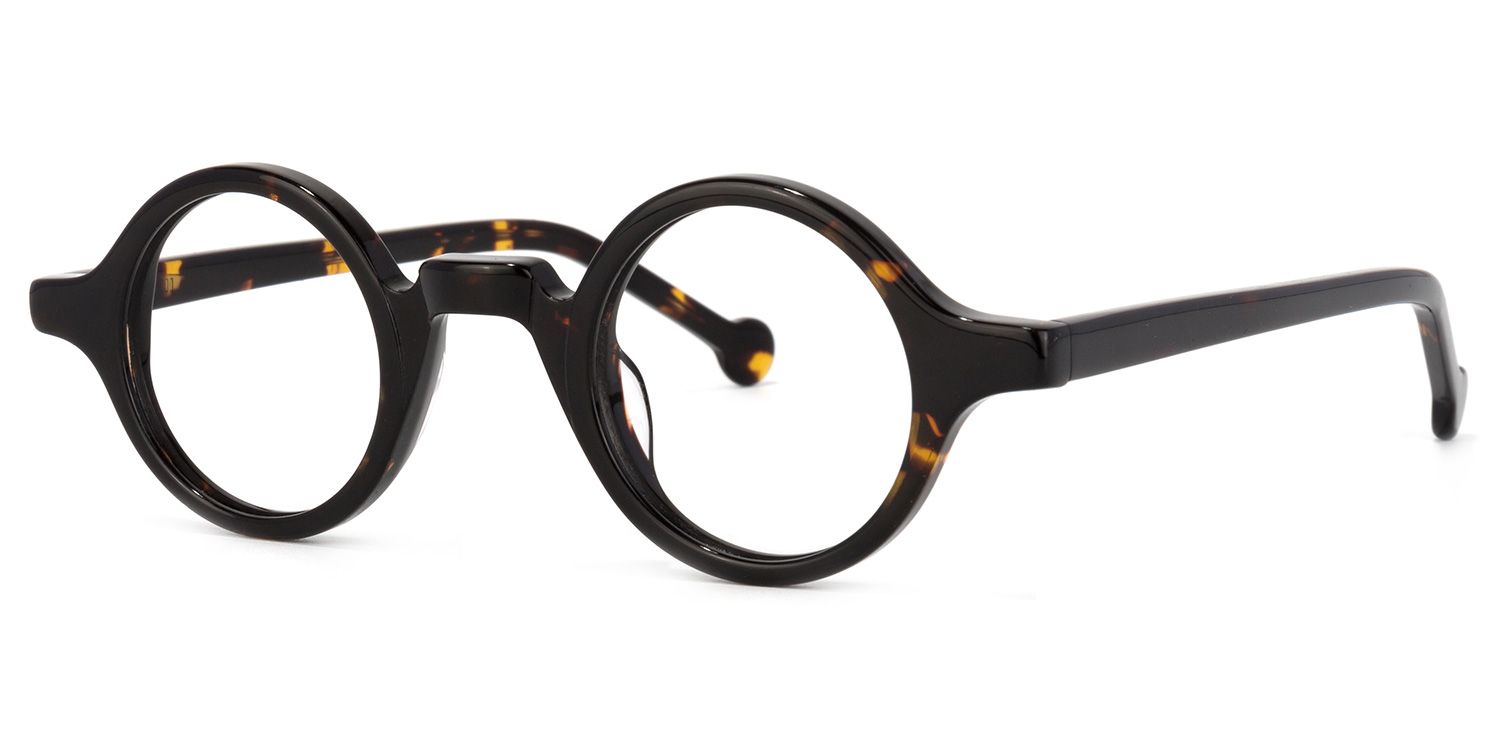Arale Lunettes rondes à monture complète Tortoise2
