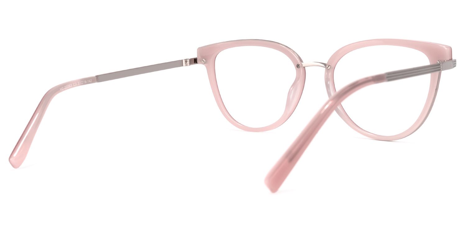 Vanessa Lunettes rectangulaires Brownline en cristal rose3