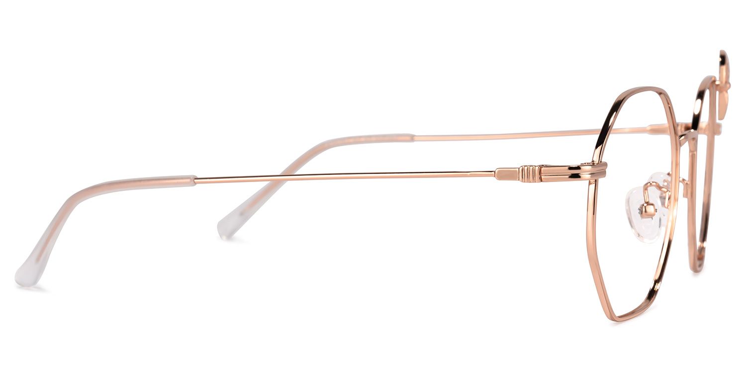 Kaitlyn Lunettes géométriques en or rose2