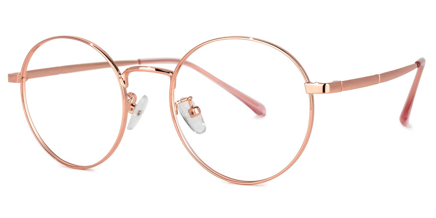 Emilia Lunettes rondes roses1