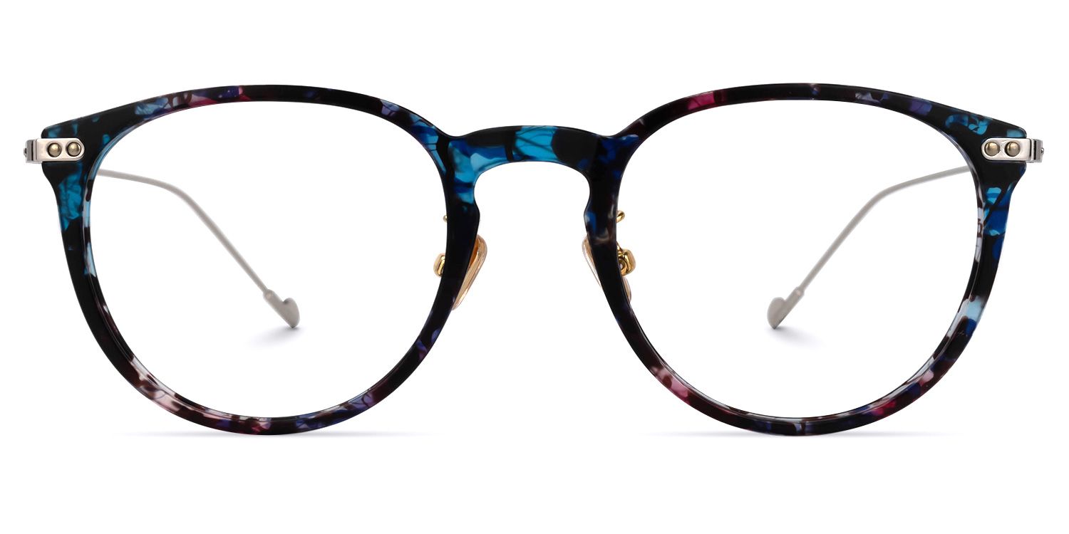 Maruchy Bleu Floral Ronde Lunettes0