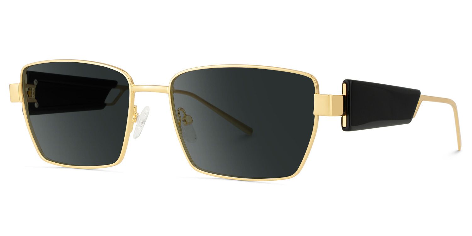 Aluna Rectangle Or Lunettes de soleil pour Sublimer votre Visage | ZEELOOL FR2