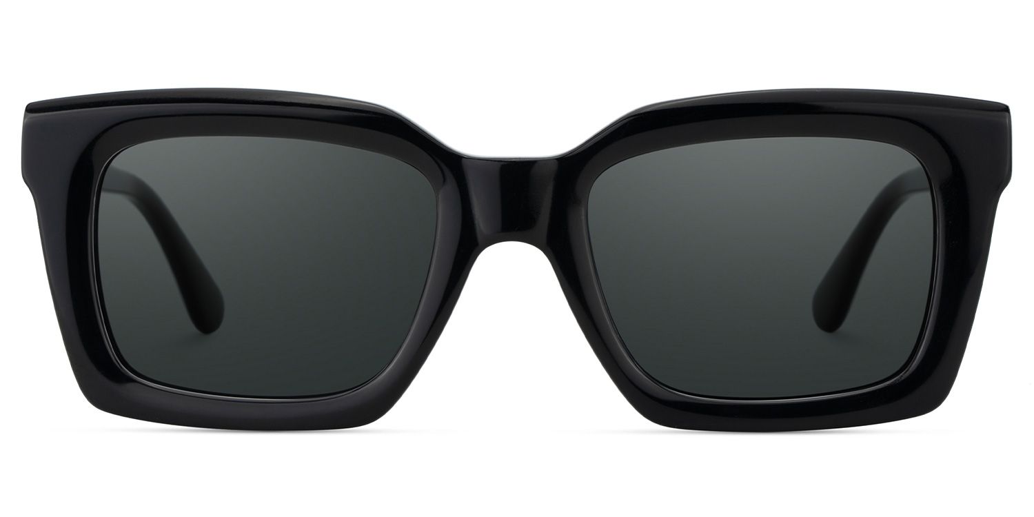 Lunettes de soleil polarisées de conduite Rectangle Noir Solana | ZEELOOL0