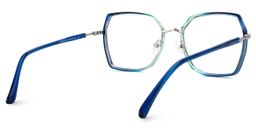 Burt Bleu-Vert Géométrique lunettes3