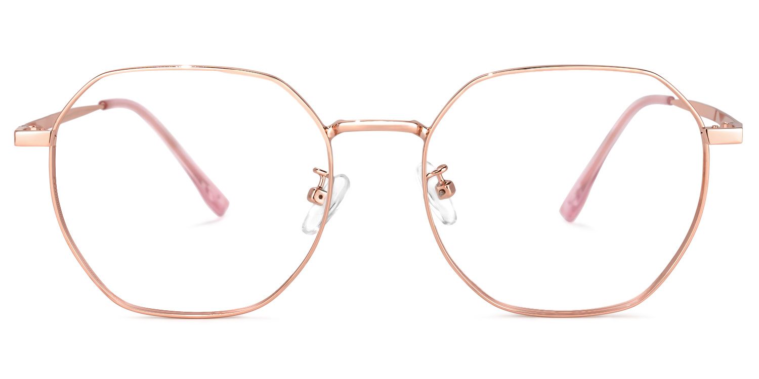 Lilly Lunettes géométriques en or rose 0