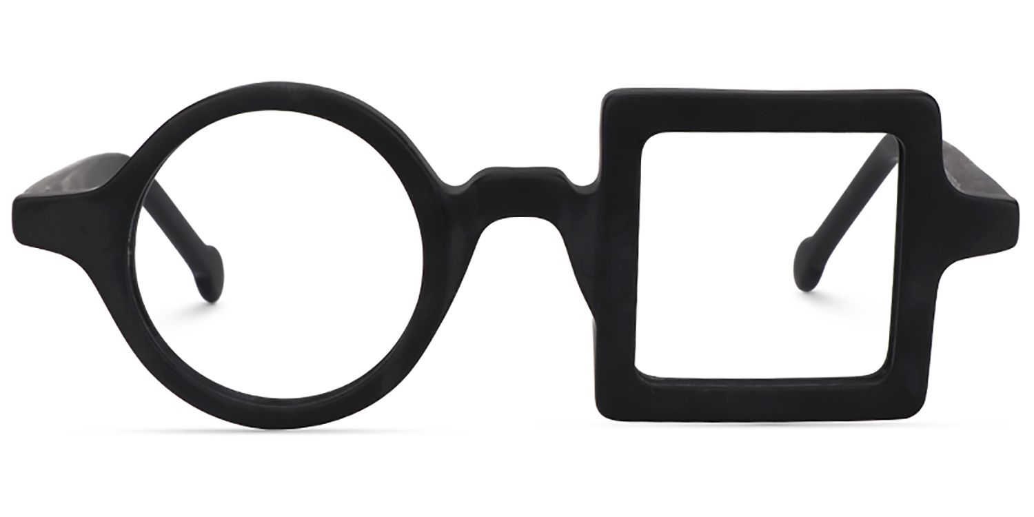 Paola Lunettes asymétriques noires0