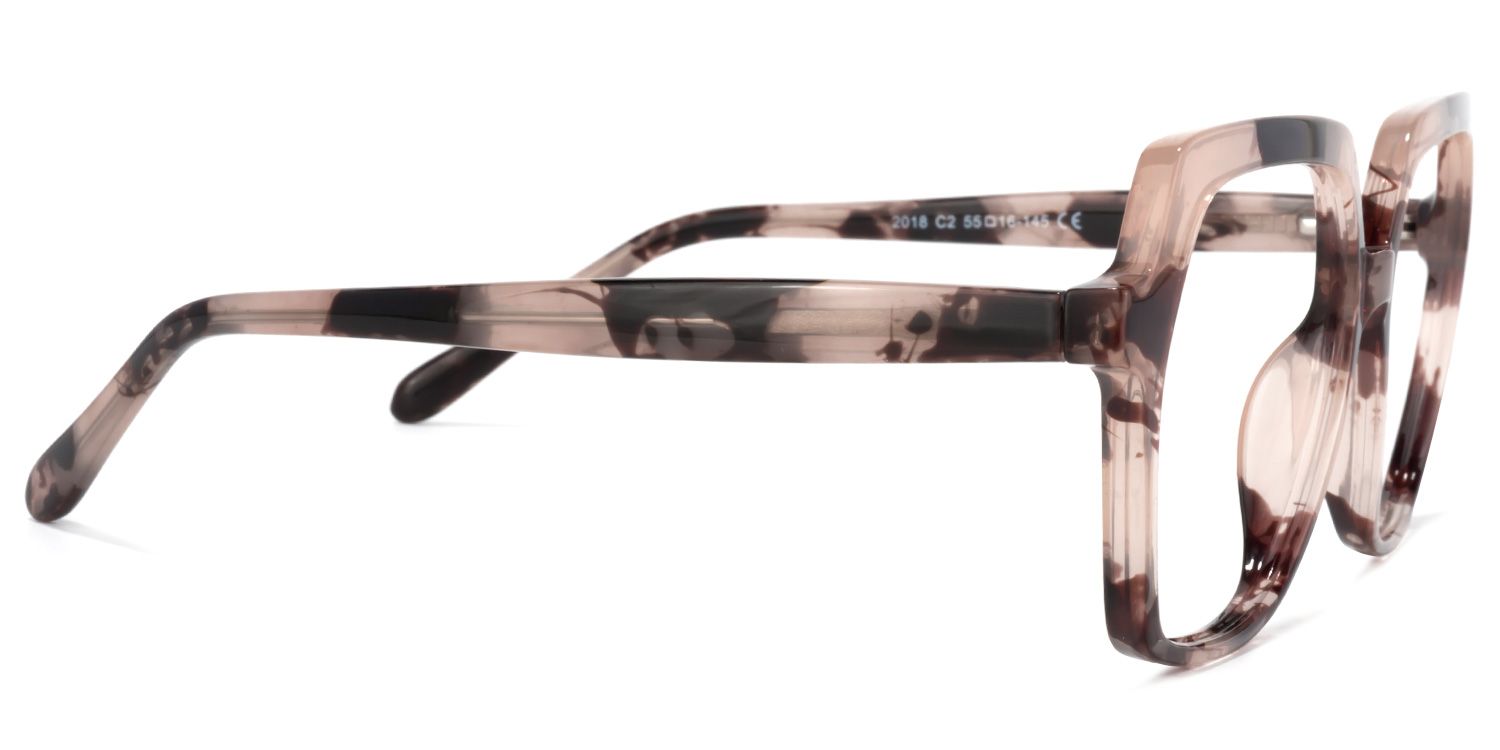 Norah Noir Rose Géométrique Lunettes3
