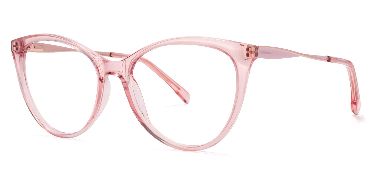 France Lunettes de cateye rose1
