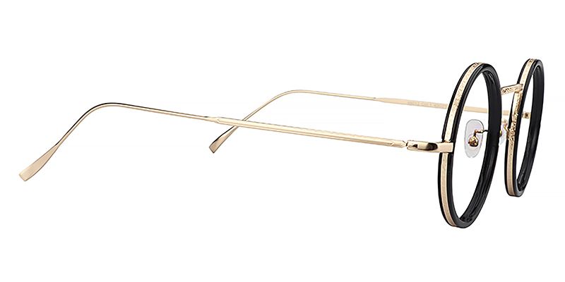 Alisa Lunettes rondes noires à monture intégrale3