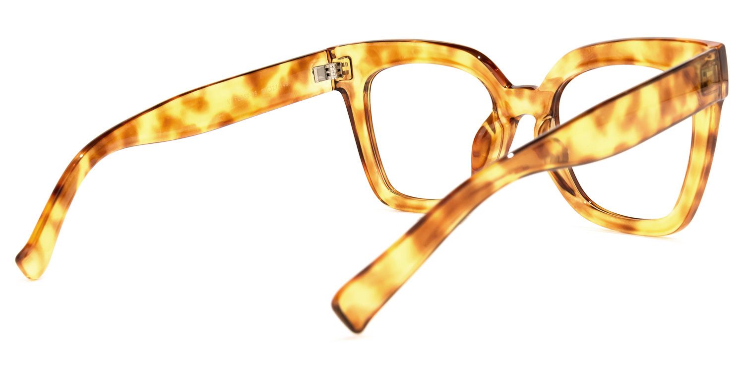 Malcolm Jaune-Floral Carré Lunettes2