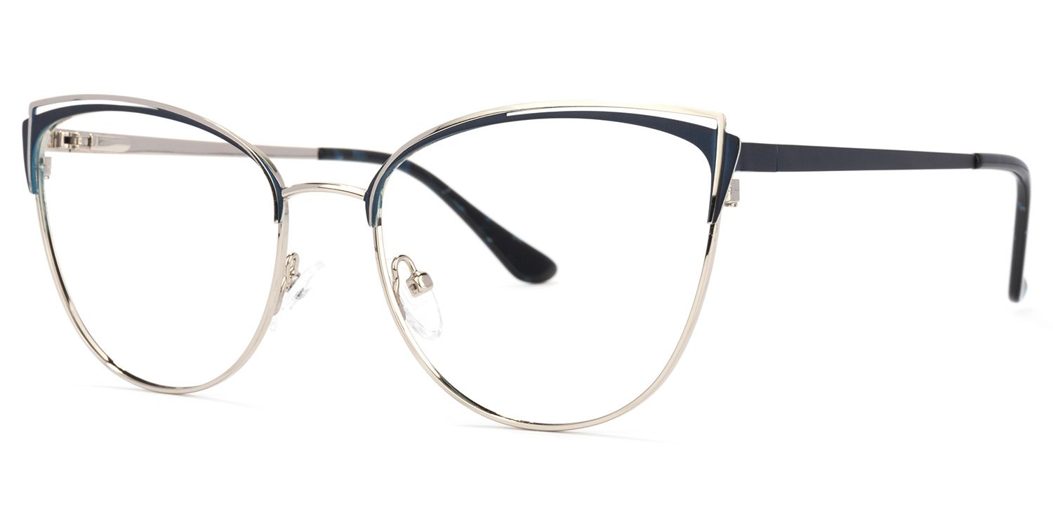 Faust Lunettes yeux de chat bleu foncé1