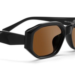 Kiara Noir Géométrique lunettes de soleil4