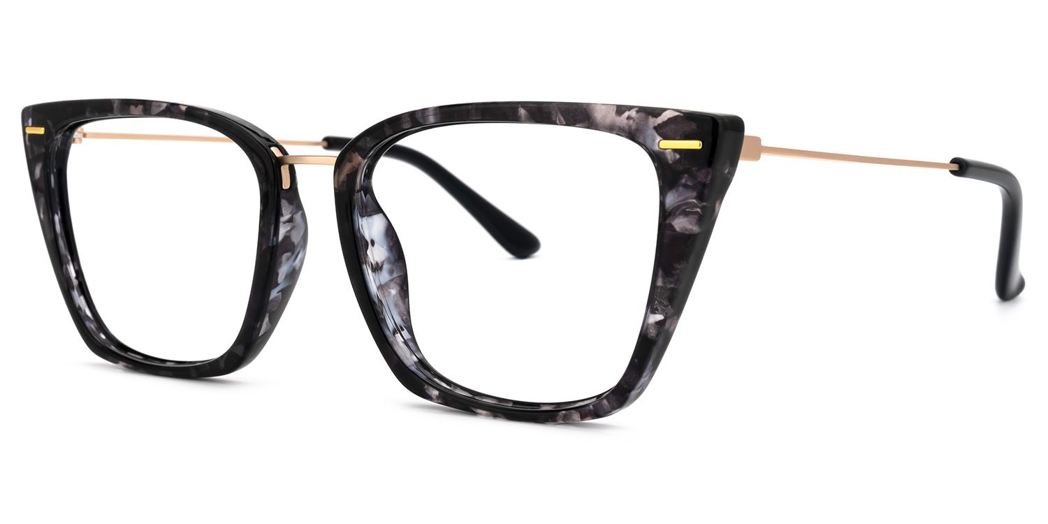 Katina Gris-Floral Cateye Lunettes1