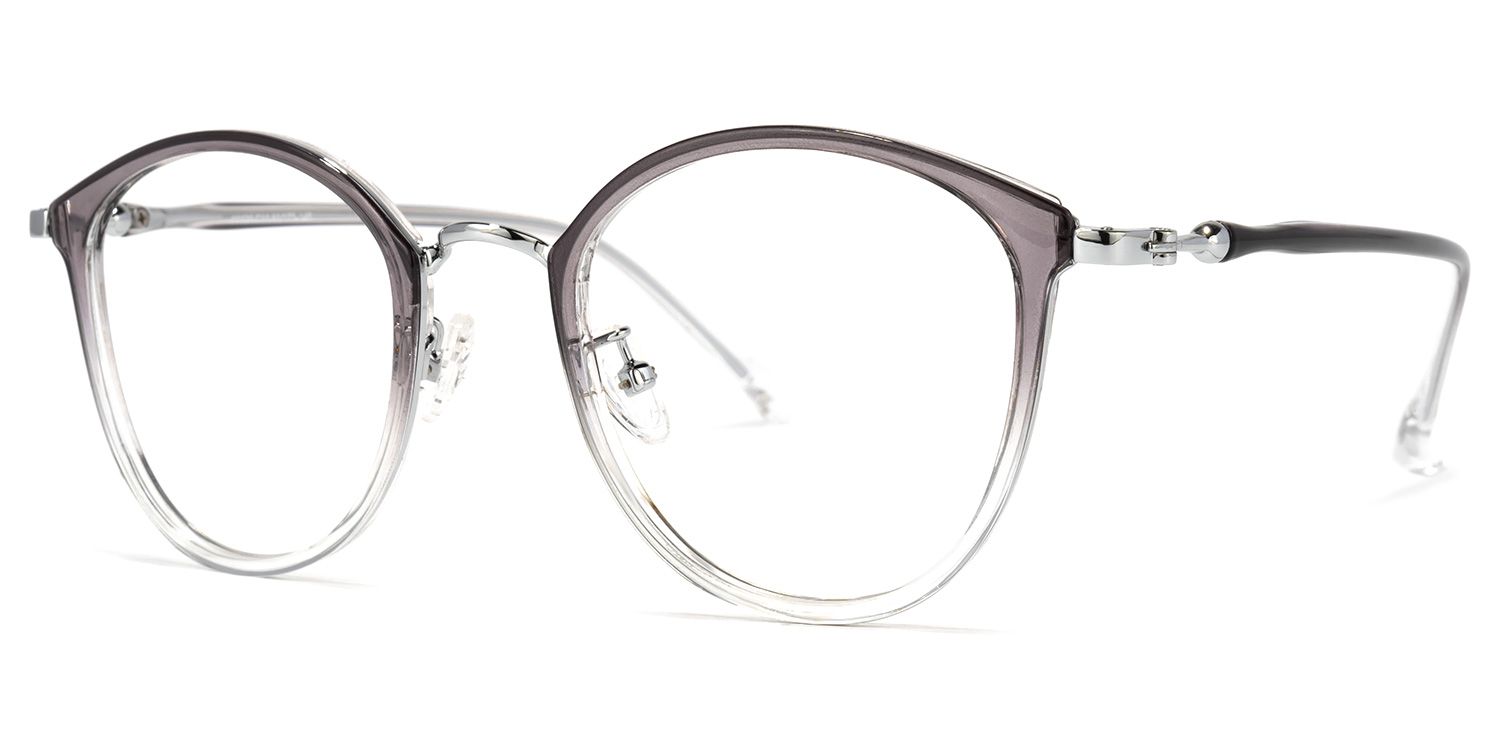 Basilia Lunettes rondes en cristal noir1