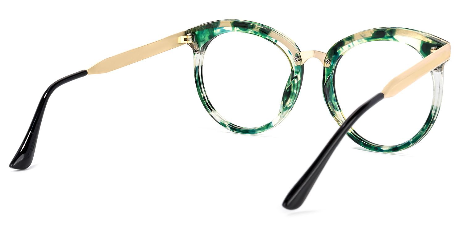 Penny Vert Floral Ronde Lunettes4