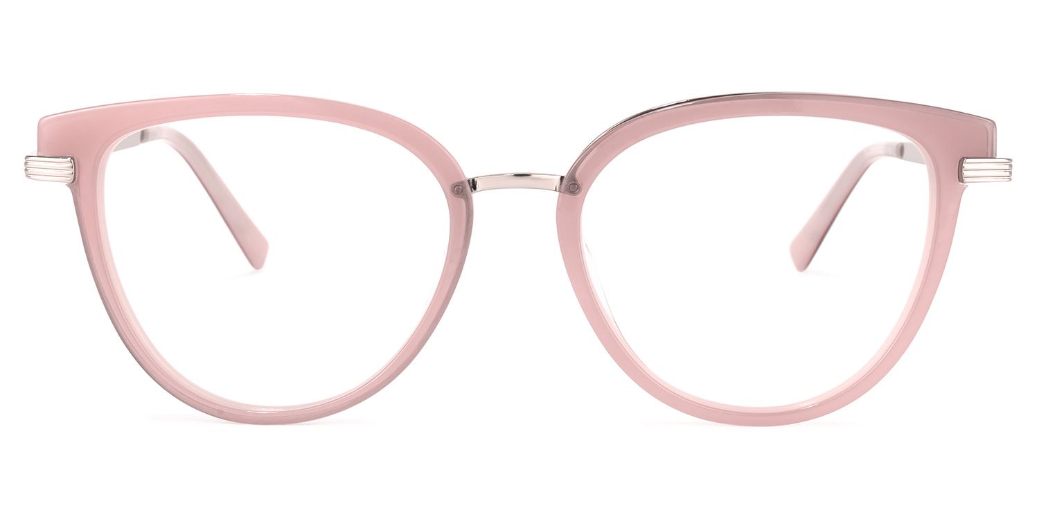 Vanessa Lunettes rectangulaires Brownline en cristal rose0