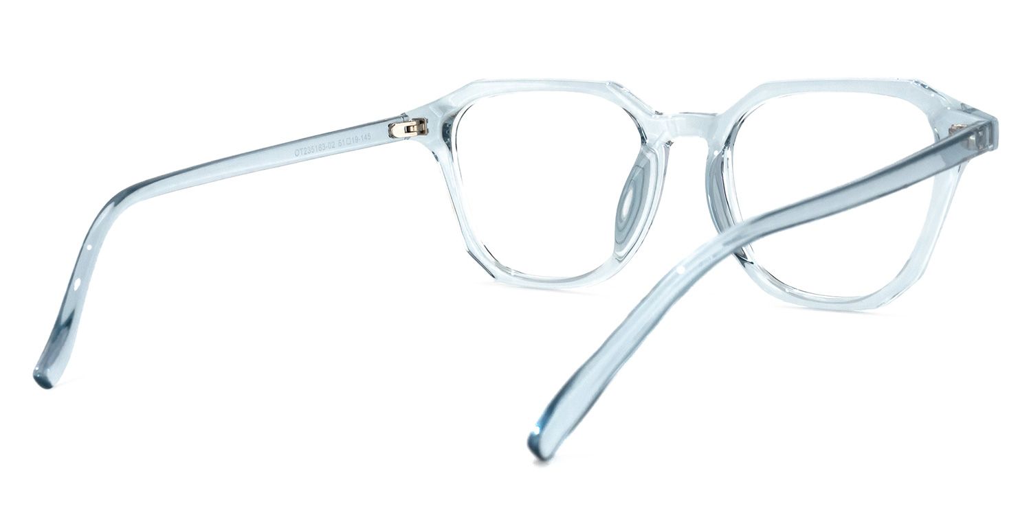Preston Lunettes carrées bleu clair 3
