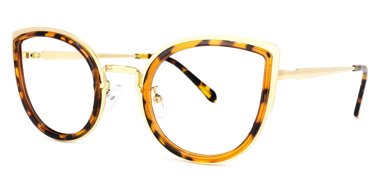 Quillan Lunettes Cateye écaille jaune 1