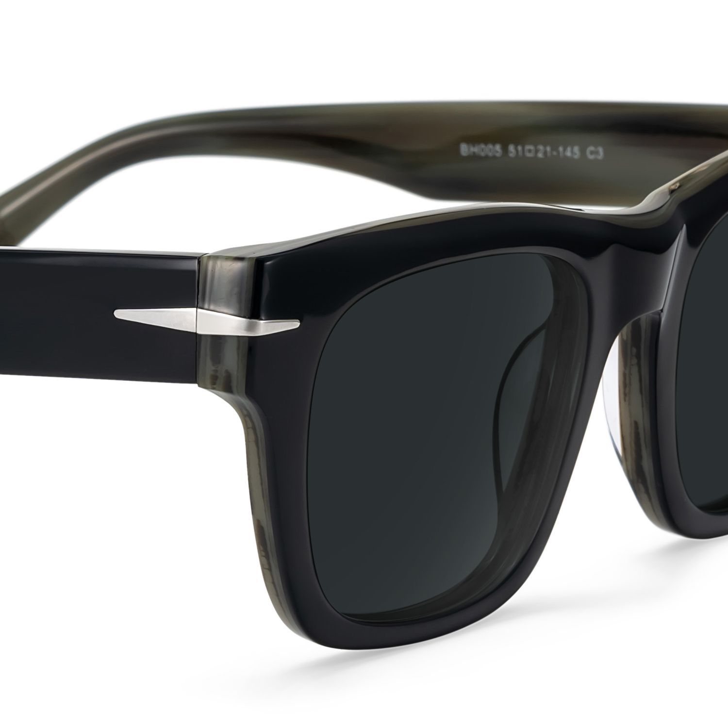 Lunettes de soleil de vue Rectangle Noir Renzo | ZEELOOL4