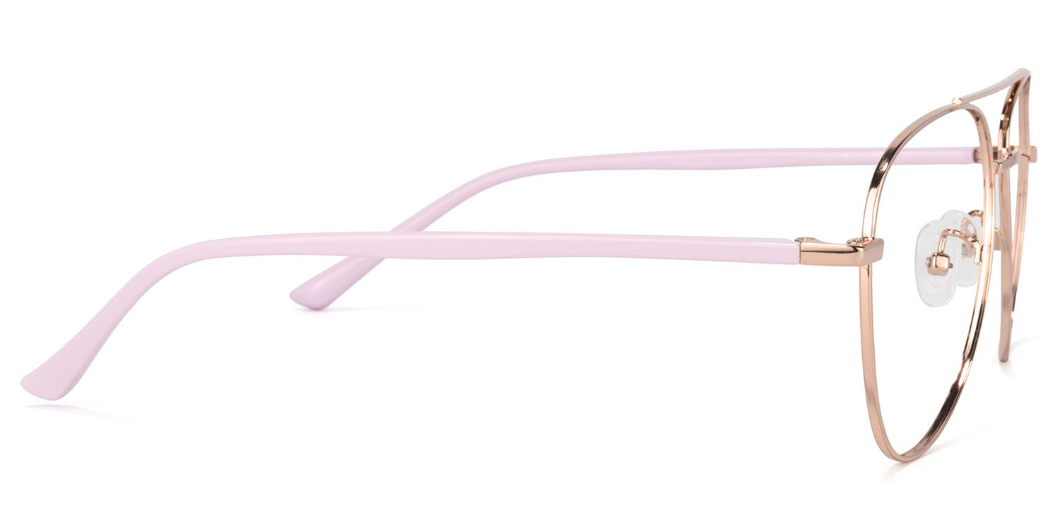 Paige Lunettes de pilote roses3