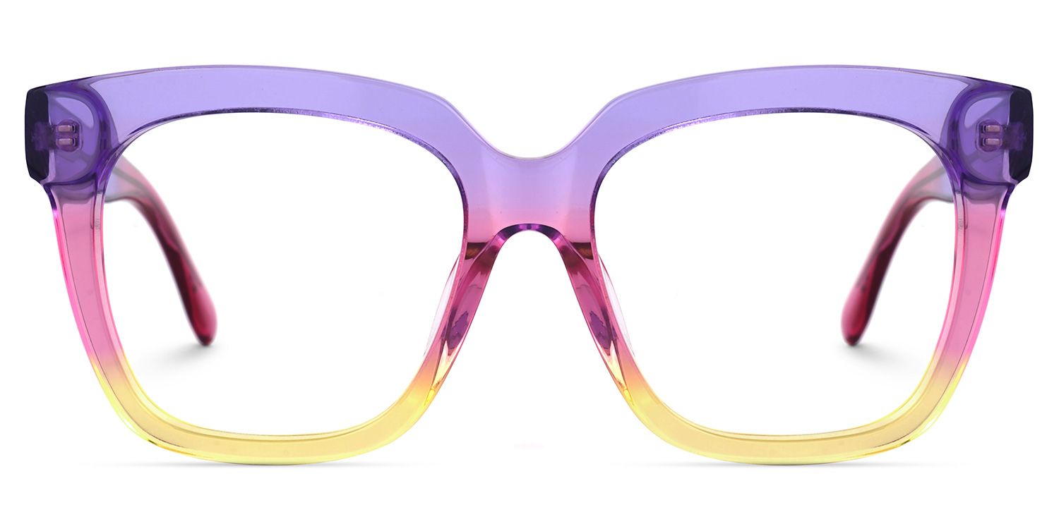 Xion Rose-Jaune Carré Lunettes0