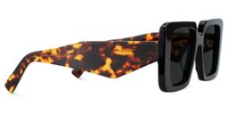 Reeve Noir Rectangulaire lunettes de soleil3