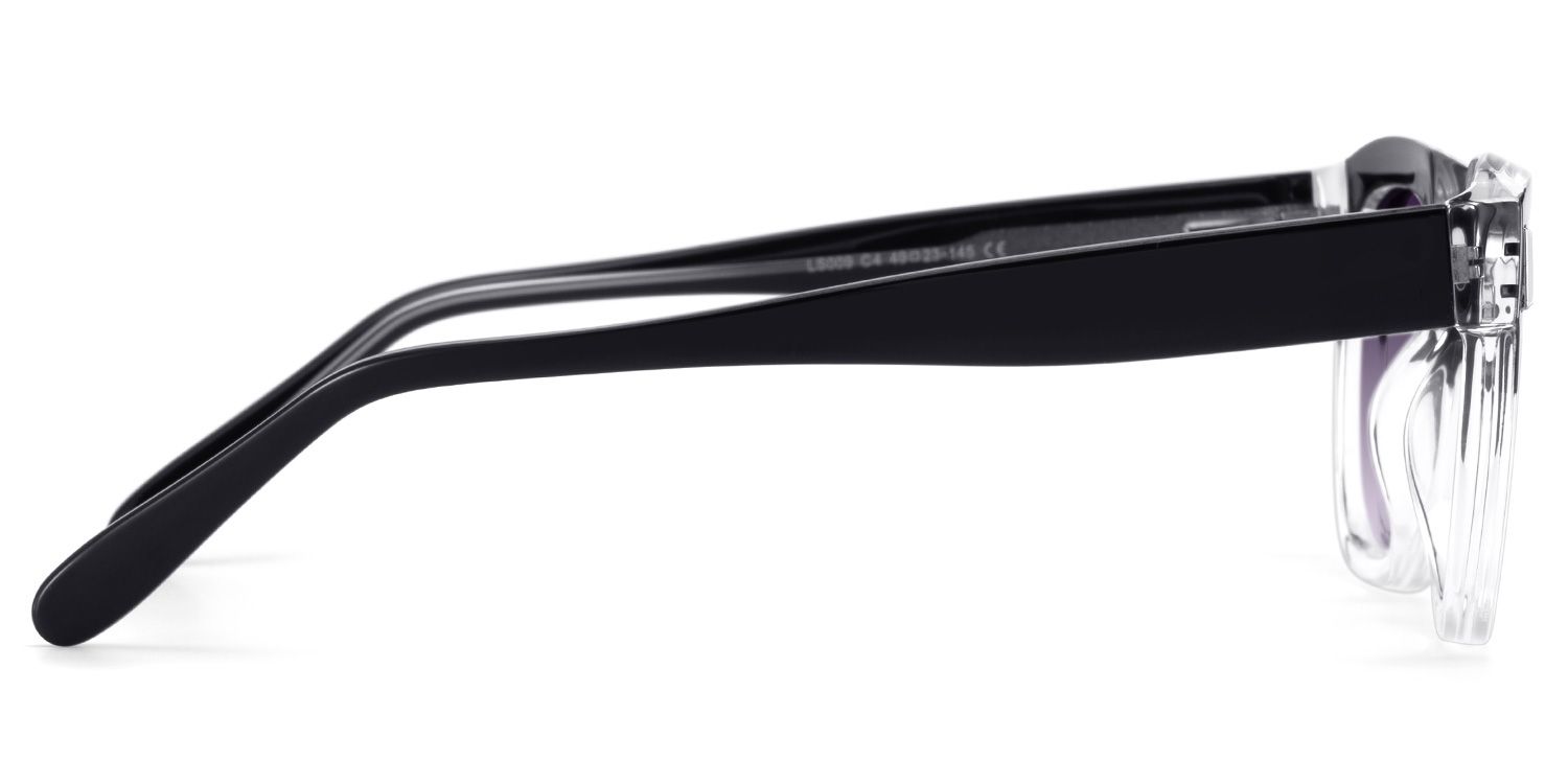 Nia Square Noir Cristal Lunettes de soleil pour Femmes et Hommes | ZEELOOL FR3