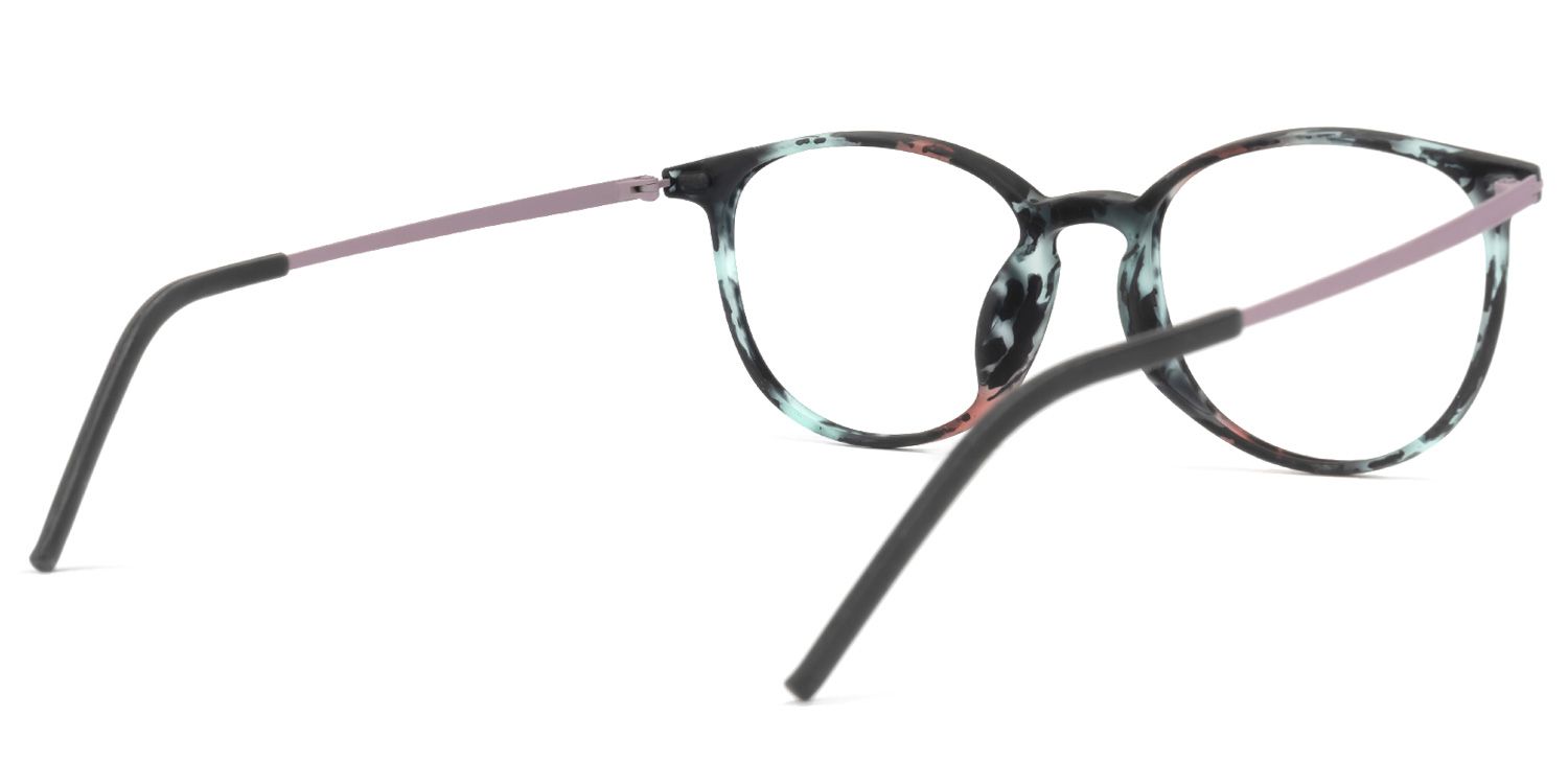 Brinkley Vert Motif Floral Ronde Lunettes3