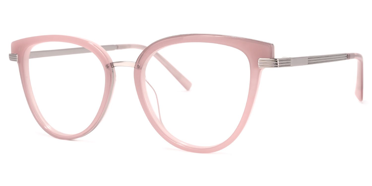 Vanessa Lunettes rectangulaires Brownline en cristal rose1