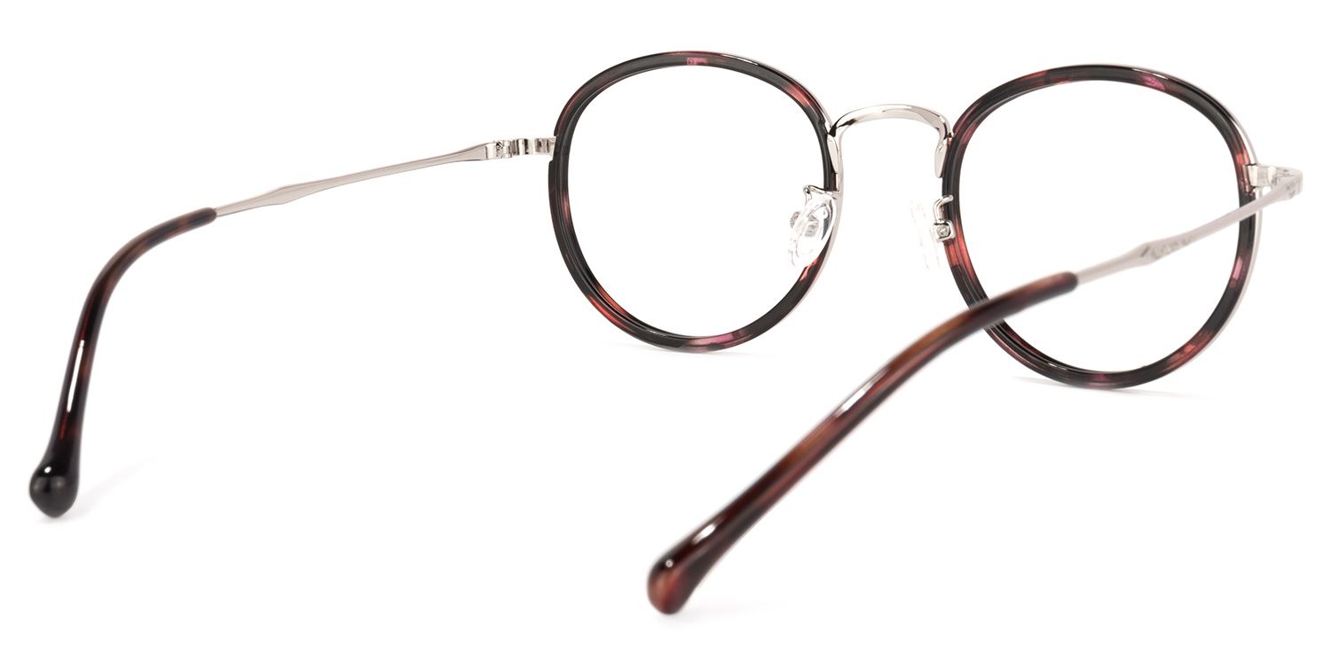 Yahya Lunettes rondes marron argenté1