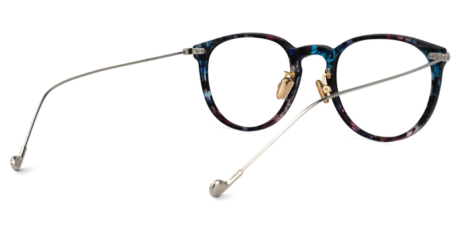 Maruchy Bleu Floral Ronde Lunettes3