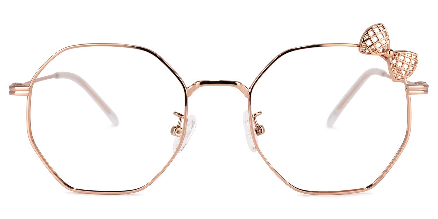 Kaitlyn Lunettes géométriques en or rose 0