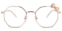 Kaitlyn Or Rose Géométrique lunettes0