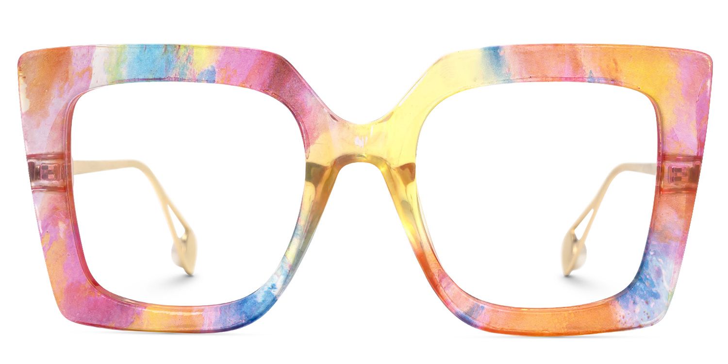 Qatar Multicolor Carré Lunettes0