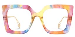 Qatar Multicolor Carré lunettes0