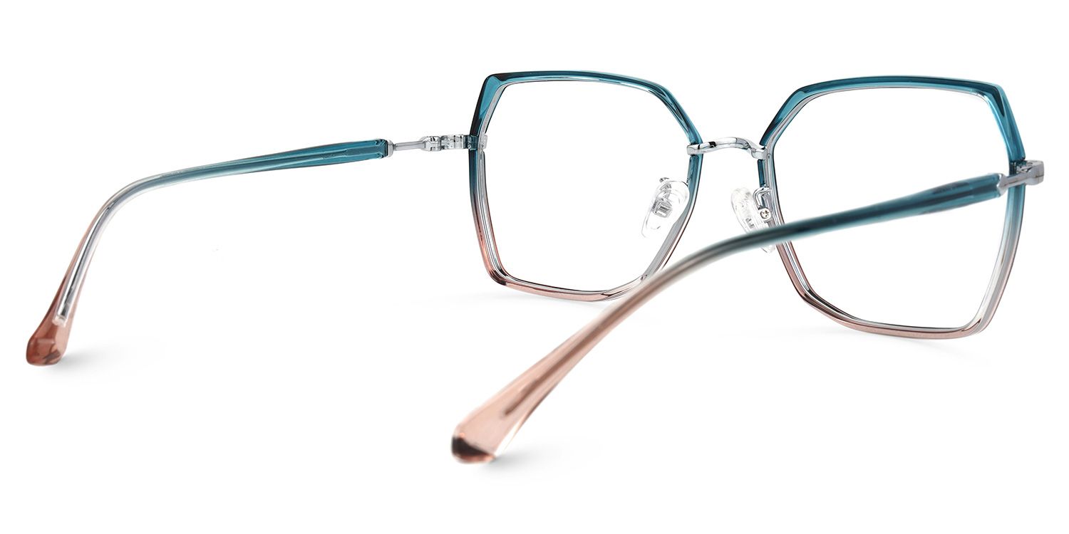 Burt Bleue Géométrique Lunettes5