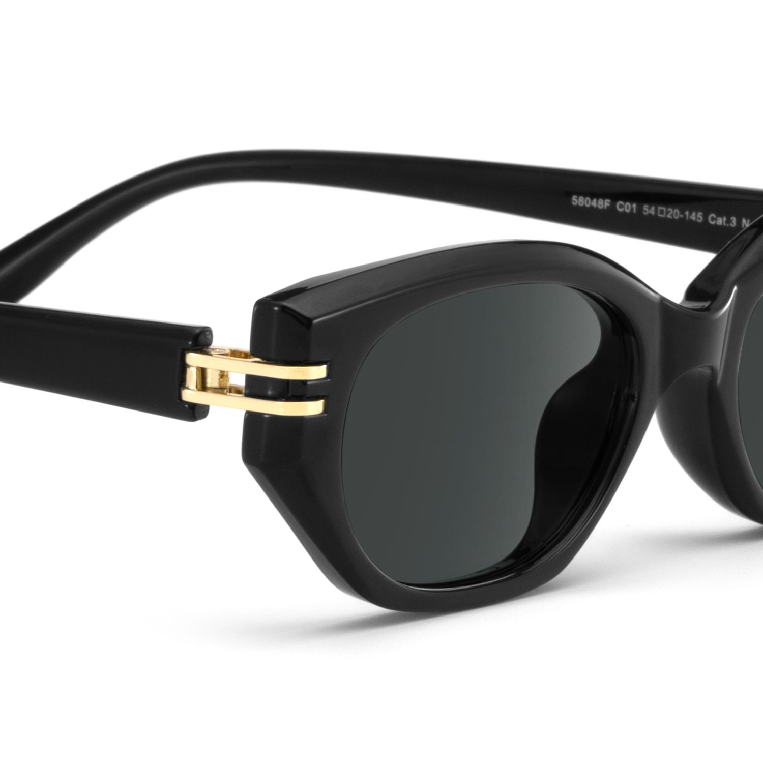 Lagoona Cat Eye Noir Lunettes de soleil à Monture en Ligne | ZEELOOL FR4