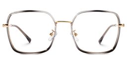Werdau Gris-Noir Carré lunettes0
