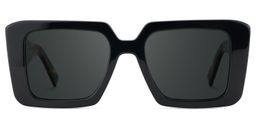 Reeve Noir Rectangulaire lunettes de soleil0