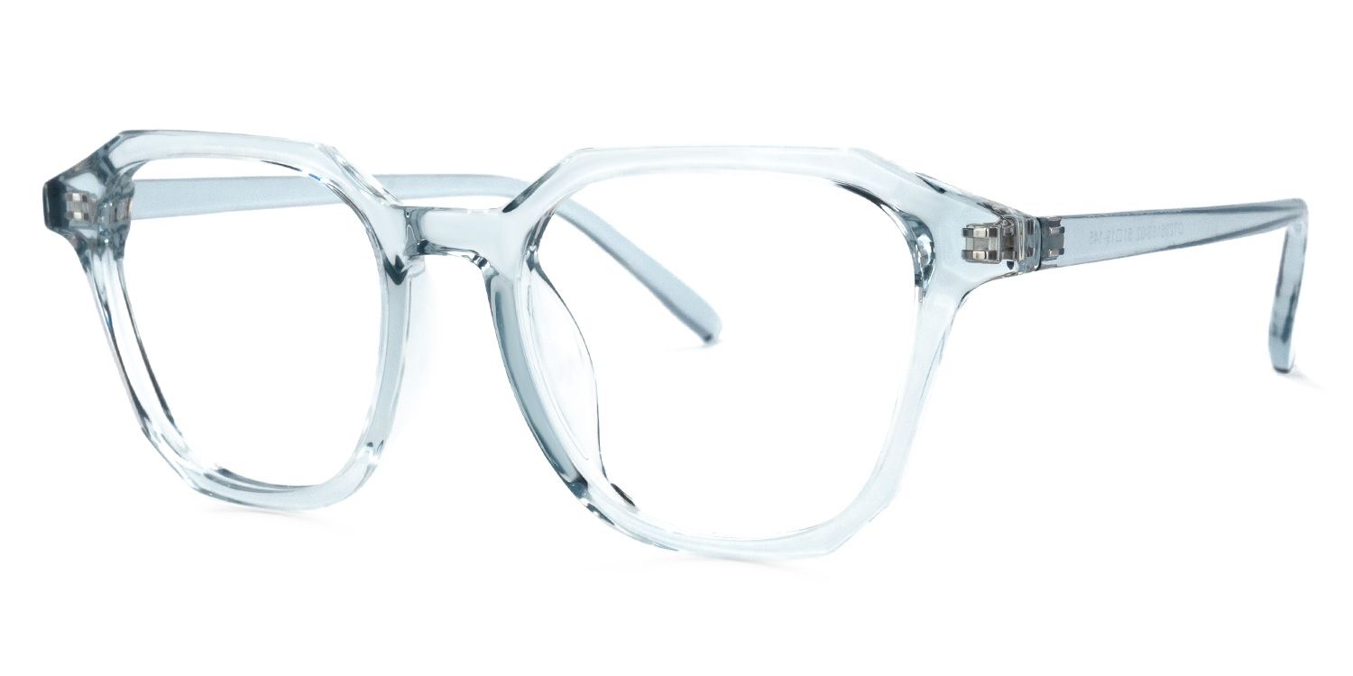 Preston Lunettes carrées bleu clair 1