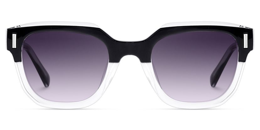 Nia Noir Cristal Carré lunettes de soleil