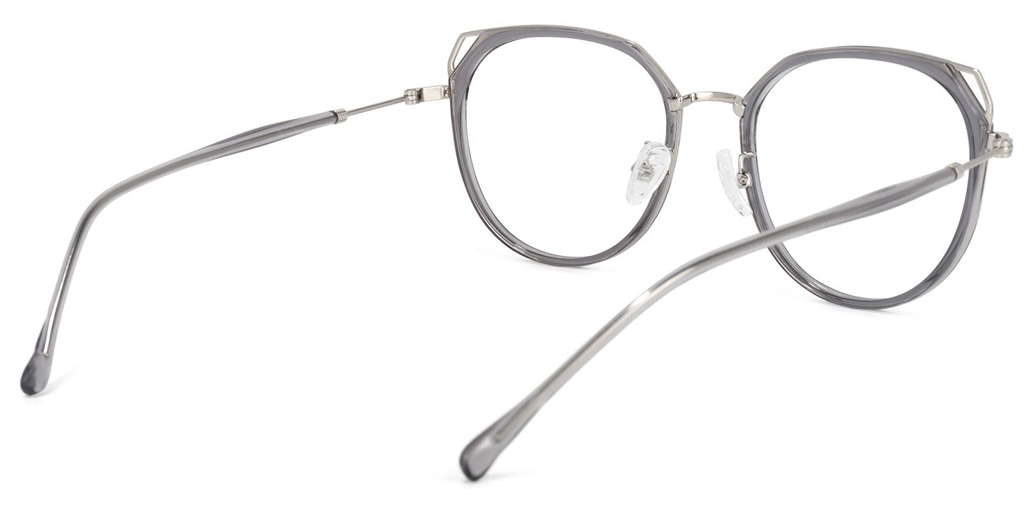Ofelia Lunettes géométriques gris cristal3