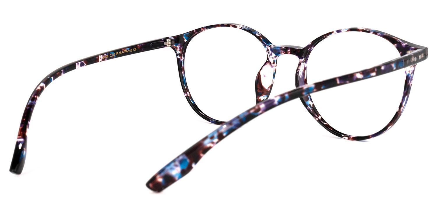 Perdita  Lunettes rondes écaille bleue3