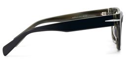 Renzo Noir Rectangulaire lunettes de soleil3