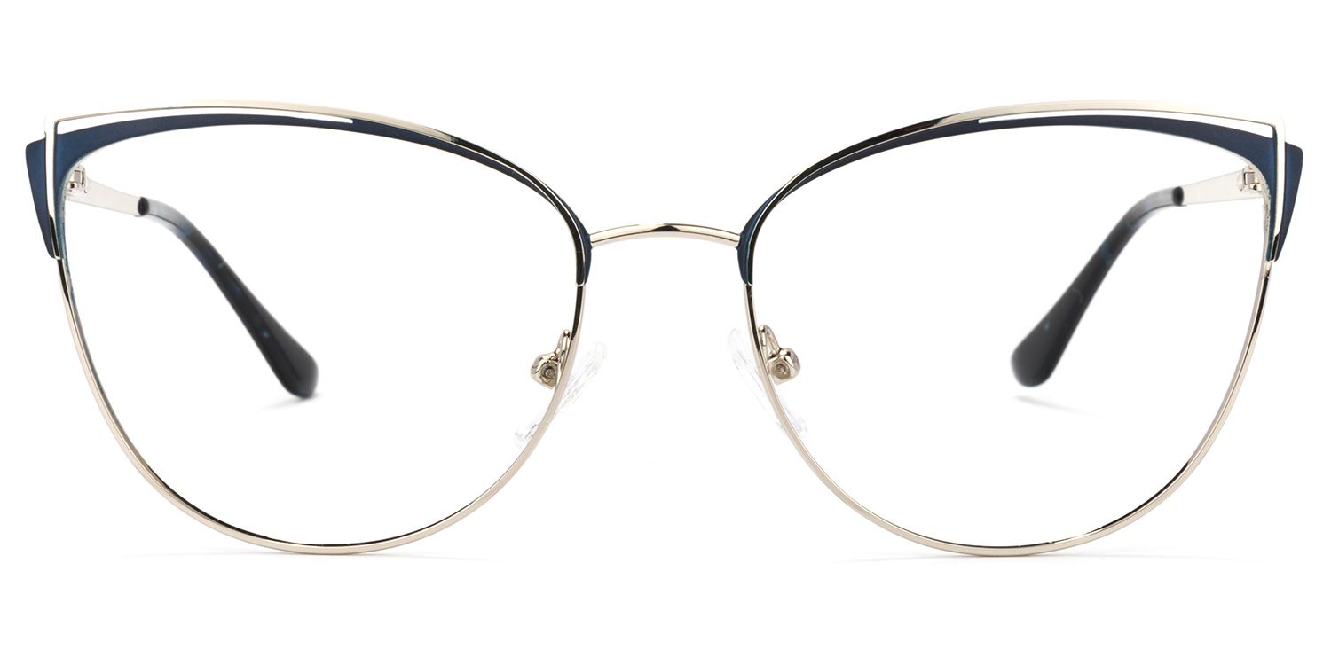 Faust Lunettes yeux de chat bleu foncé0