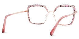 Cordaro Rose Léopard Carré lunettes4