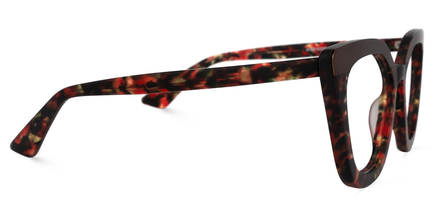 Palombi Rouge-Floral Cateye Lunettes3