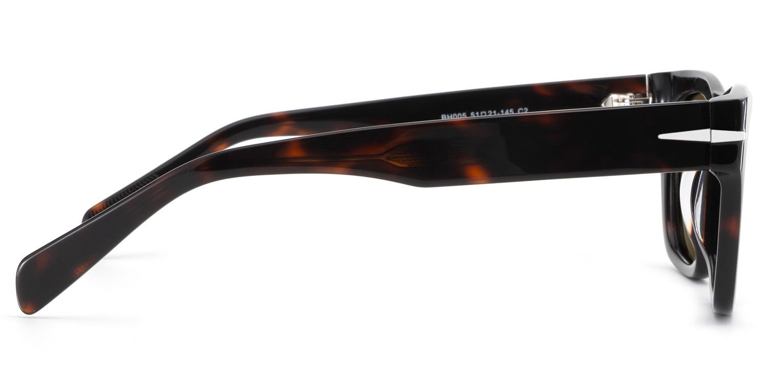 Renzo Rectangle Black Lunettes de soleil pour Femmes et Hommes | ZEELOOL FR3